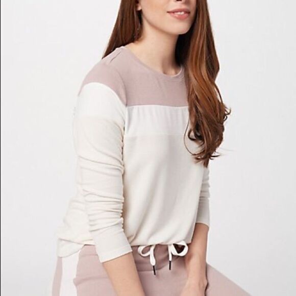 Laurie Felt Fuse Modal Color Block Long-Sleeve Tee Shirt - Picture 1 of 4